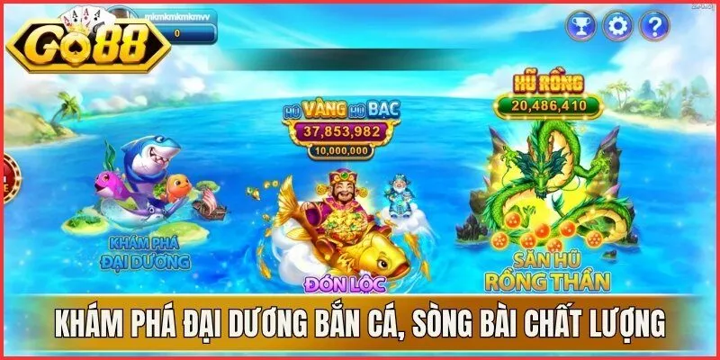 Khám phá đại dương bắn cá cùng sòng bài online chất lượng