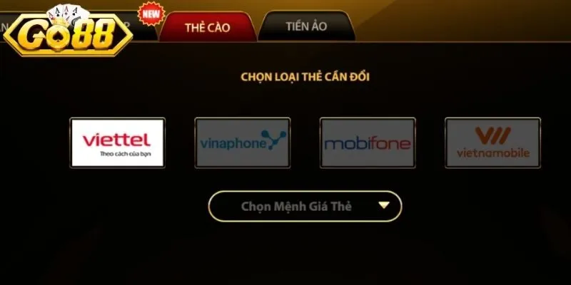 Rút Tiền Go88 - Hệ Thống Giao Dịch Thông Minh Trong Tích Tắc 11 Sunwin Hình thức rút nhanh với thẻ cào điện thoại