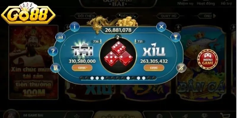 Theo dõi quy luật xen kẽ tài xỉu Go88 chuẩn xác